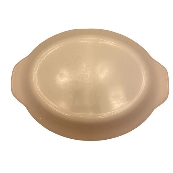 Vintage FIRE KING Divided Casserole Dish #468 Milk Glass Anchor Hocking Bakeware - Picture 5 of 10